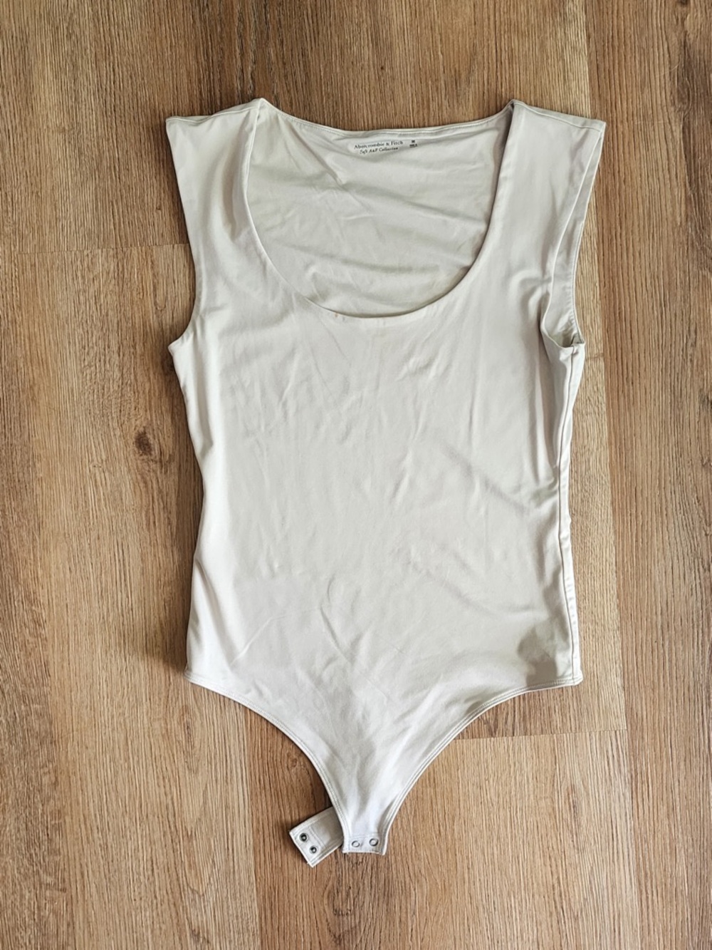Abercrombie & Fitch Cream Scoop Neck Bodysuit